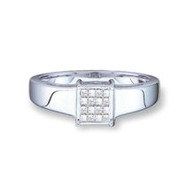 Load image into Gallery viewer, Princess Dreams Diamond Cluster Ring Top View from Splendid Jewellery