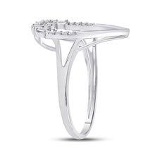 Load image into Gallery viewer, Radiant Teardrop Diamond Cluster Ring - Front View