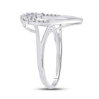 Radiant Teardrop Diamond Cluster Ring - Front View