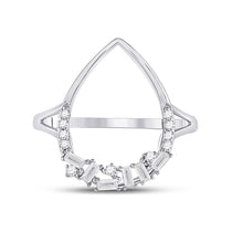 Load image into Gallery viewer, Radiant Teardrop Diamond Cluster Ring - Side View