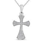 Ethereal Brilliance Diamond Cross Pendant  Top View from Splendid Jewellery