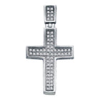 10kt White Gold Diamond Cross Pendant - A Timeless Symbol of Faith and Elegance  Top View from Splendid Jewellery