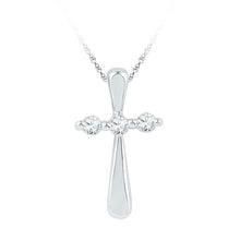 Load image into Gallery viewer, Radiant Faith Diamond Cross Pendant  Top View from Splendid Jewellery