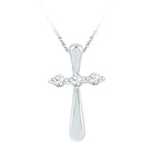 Radiant Faith Diamond Cross Pendant  Top View from Splendid Jewellery