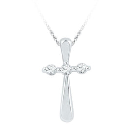 Radiant Faith Diamond Cross Pendant  Top View from Splendid Jewellery