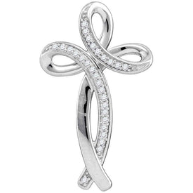 Radiant Faith Diamond Cross Pendant  Top View from Splendid Jewellery