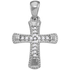 Flared Elegance Diamond Cross Pendant  Top View from Splendid Jewellery
