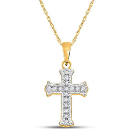 Radiant Faith Diamond Cross Pendant  Top View from Splendid Jewellery