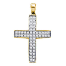 Load image into Gallery viewer, Radiant Faith Diamond Cross Pendant  Top View from Splendid Jewellery