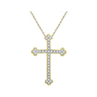 Captivating Gothic Cross Diamond Pendant  Top View from Splendid Jewellery
