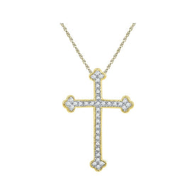 Captivating Gothic Cross Diamond Pendant  Top View from Splendid Jewellery