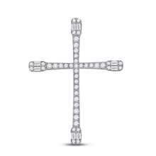 Load image into Gallery viewer, Radiant Spirit Diamond Cross Pendant - Top View