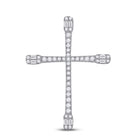 Radiant Spirit Diamond Cross Pendant - Top View