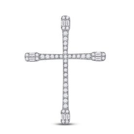 Radiant Spirit Diamond Cross Pendant - Top View