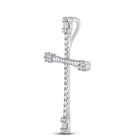 Radiant Spirit Diamond Cross Pendant - Side View