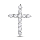 Radiant Spirit Diamond Cross Pendant - Top View