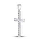 Radiant Spirit Diamond Cross Pendant - Side View