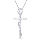 Radiant Spirit Diamond Cross Pendant - Side View