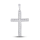 Radiant Spirit Diamond Cross Pendant - Top View