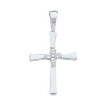 Load image into Gallery viewer, Radiant Love Diamond Cross Pendant  Top View from Splendid Jewellery
