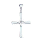 Radiant Love Diamond Cross Pendant  Top View from Splendid Jewellery