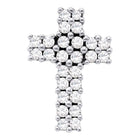 14kt White Gold Radiant Diamond Cross Pendant  Top View from Splendid Jewellery