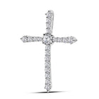 Radiant Grace Diamond Cross Pendant - Top View