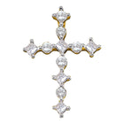 Radiant Faith Diamond Cross Pendant  Top View from Splendid Jewellery