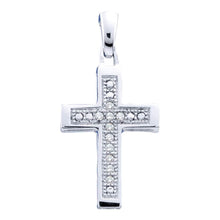 Load image into Gallery viewer, Splendid Diamond Roman Cross Pendant  Top View from Splendid Jewellery