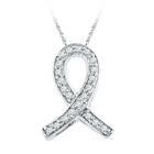 Ribbon of Compassion Diamond Pendant  Top View from Splendid Jewellery