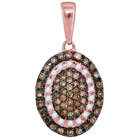 Rose Gold Brown Diamond Cluster Pendant: A Mesmerizing Masterpiece of Elegance and Romance  Top View from Splendid Jewellery