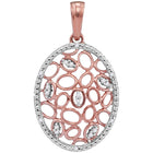 Enchanting Rose Gold Diamond Honeycomb Pendant  Top View from Splendid Jewellery
