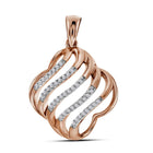Rose Gold Diamond Quatrefoil Strand Pendant - A Radiant Symbol of Love and Elegance  Top View from Splendid Jewellery