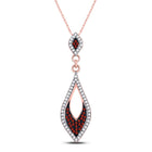 Captivating Rose Gold Red Diamond Pendant  Top View from Splendid Jewellery