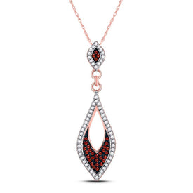Captivating Rose Gold Red Diamond Pendant  Top View from Splendid Jewellery