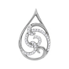 Captivating Curl Teardrop Diamond Pendant in Two-Tone Gold - Alternate view 1 from Splendid Jewellery