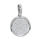 Radiant Circle of Diamonds Pendant | 10kt White Gold Womens Round Diamond Cluster Circle Pendant 1/6 Cttw | Splendid Jewellery Top view from the 10Kt White Gold Womens Round Diamond Cluster Circle Pendant 1 6 Cttwpin221256 collection by Splendid Jewellery