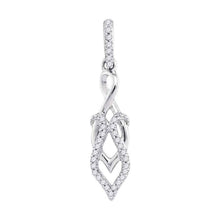 Load image into Gallery viewer, Radiant Reflections: 10kt White Gold Diamond Pendant  Top View from Splendid Jewellery