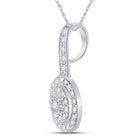 Radiant Elegance: 10kt White Gold Round Diamond Fashion Pendant 1/3 Cttw Side view from the 10Kt White Gold Womens Round Diamond Fashion Pendant 1 3 Cttwpin288249 collection by Splendid Jewellery