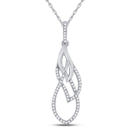 Enchanting White Gold Diamond Pendant - A Timeless Symbol of Elegance and Romance Top view from the 10Kt White Gold Womens Round Diamond Fashion Pendant 1 6 Cttwpin69409 collection by Splendid Jewellery