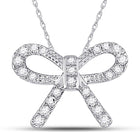 Eternal Love Diamond Knot Bow Pendant Necklace  Top View from Splendid Jewellery