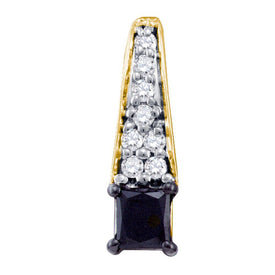 Captivating Noir Princess-Cut Diamond Fashion Pendant  Top View from Splendid Jewellery