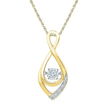 Load image into Gallery viewer, Radiant Romance: 10kt Yellow Gold Teardrop Diamond Pendant  Top View from Splendid Jewellery