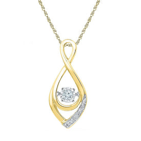 Radiant Romance: 10kt Yellow Gold Teardrop Diamond Pendant  Top View from Splendid Jewellery