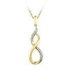Enchanting Gold Twist Diamond Pendant  Top View from Splendid Jewellery