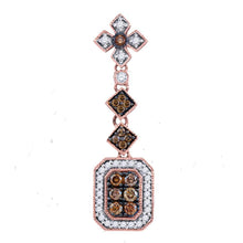Load image into Gallery viewer, Captivating Brown Diamond Rose Gold Pendant - 1/2 Cttw  Top View from Splendid Jewellery
