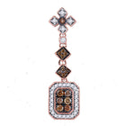 Captivating Brown Diamond Rose Gold Pendant - 1/2 Cttw  Top View from Splendid Jewellery