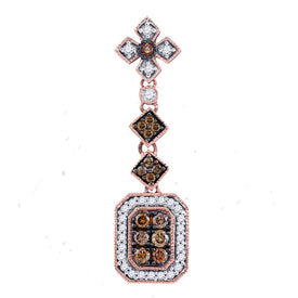 Captivating Brown Diamond Rose Gold Pendant - 1/2 Cttw  Top View from Splendid Jewellery