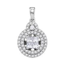 Load image into Gallery viewer, Enchanting Diamond Cluster Circle Pendant  Top View from Splendid Jewellery