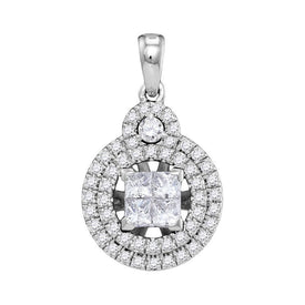Enchanting Diamond Cluster Circle Pendant  Top View from Splendid Jewellery